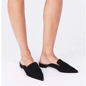 Tory Burch Rosalind 20mm Lancaster Suede Perfect Black Mule 7